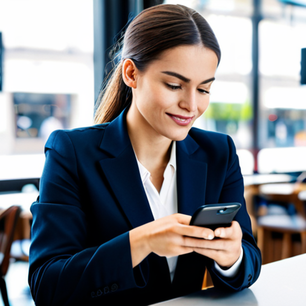 Quantum-Secured Financial Transaction**

"A modern businesswoman in a stylish, fully clothed business suit, confidently using a secure mobile banking app on her smartphone in a brightly lit, modern coffee shop. Background shows blurred city scene. Focus on the secure transaction concept. Safe for work, appropriate content, fully clothed, professional. Perfect anatomy, correct proportions, natural pose, well-formed hands, proper finger count, natural body proportions, professional photography, high quality."

**