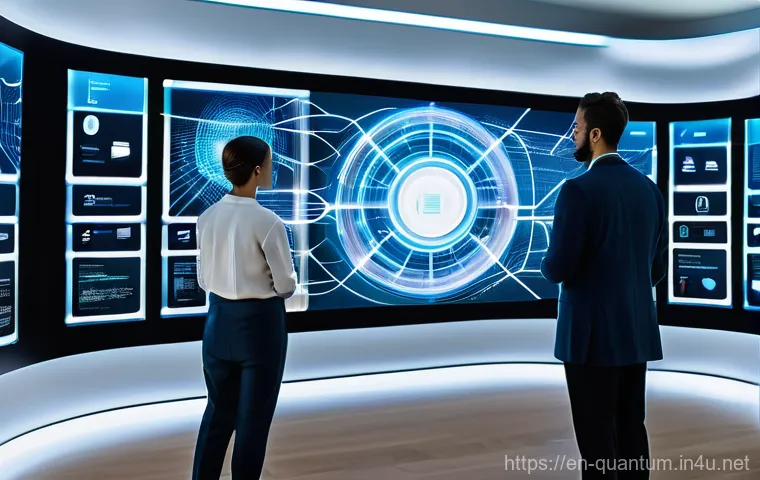 양자암호화의 국제 표준화 - NIST's Quantum-Resistant Fortress**

Picture a magnificent, highly advanced digital fortress, shimme...