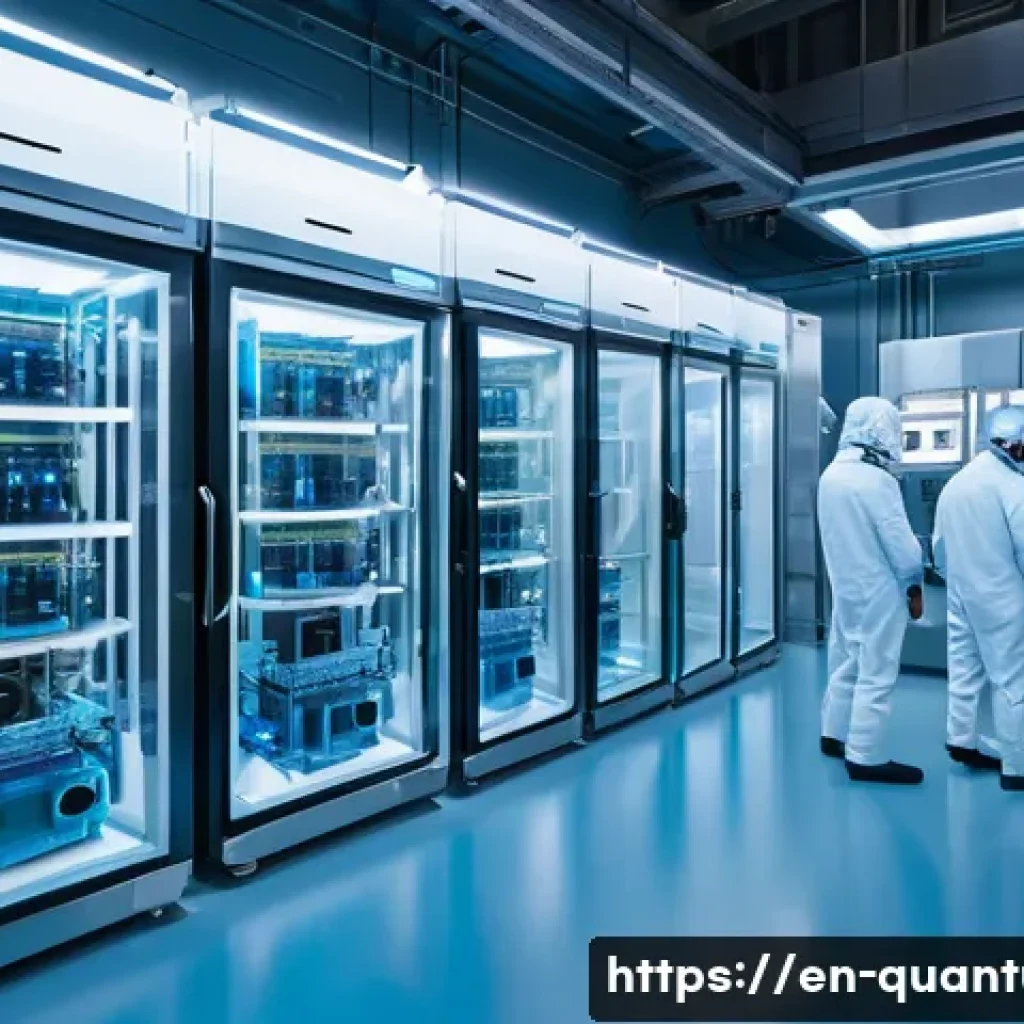 양자컴퓨터 연구소  MIT 하버드 University of Chicago - A highly detailed scientific laboratory scene showcasing a cutting-edge quantum computing setup with...
